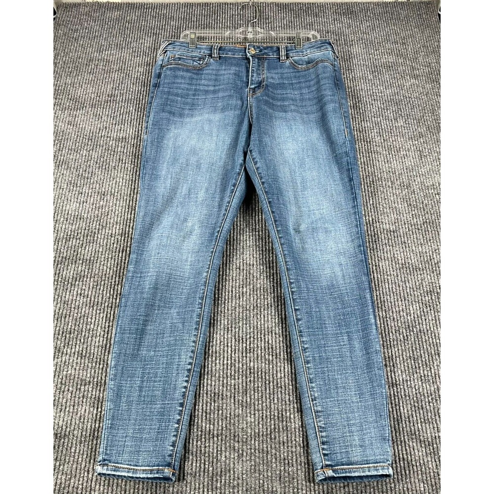 True Religion Jeans Womens 32 Halle High Rise Super Skinny Blue Denim 27" Inseam